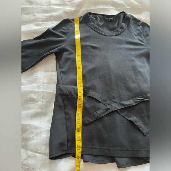 Club Monaco Women’s S/P Black 3/4 Sleeve U-Nexk Dress Top - Picture 8 of 12